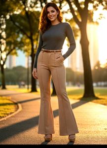 Flared Tan Pants