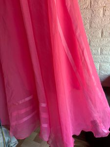Vibrant Pink lehenga skirt With Matching Blouse