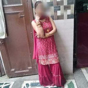 Beautiful Pink Kurta Set with Sharara