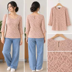Sheer Lace full sleeve Top vero moda