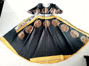 Full Anarkali Coffee Gaun
