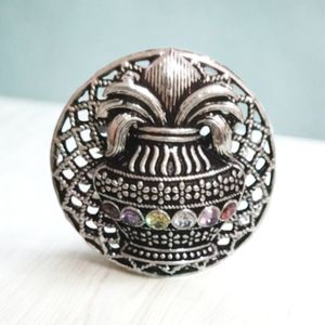 Silver Tone Statement Ring