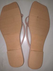 Stylish Pink Braided Flat Sandals