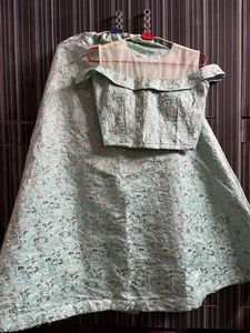 Light Blue Embellished Lehenga