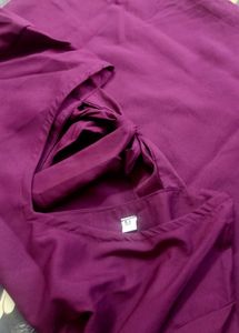 purple Ruffle Sleeve Top