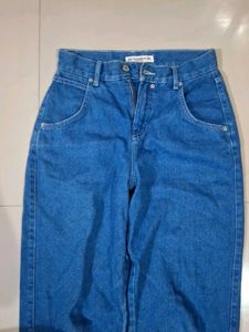 Blue Denim High-Waisted Jeans