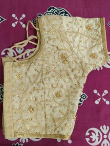 Gold Embellished Sari Blouse