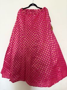 Yellow &amp; Pink Brocade Lehenga Set