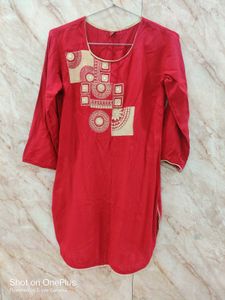 Red Kurta with Gold Embellishments...✨✨✨
