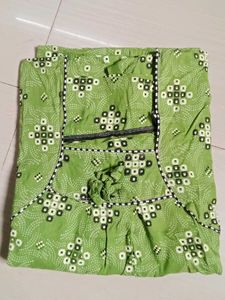 green, yellow, brown cotton nighty