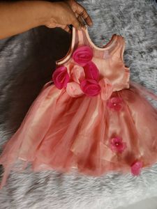 Adorable Peach Party Dress for Girls