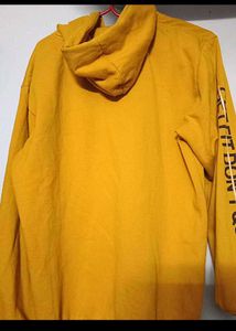 Yellow Graphic Print Hoodie