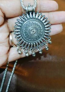Boho Silver Tone Jewelry Set