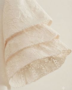 Cream Lace Sleeve Top
