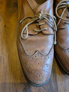 Tan Brogue Shoes For Men