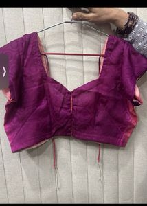 Beautiful Pink &amp; Purple Embroidered Saree