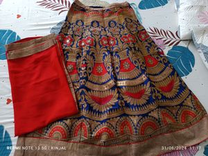Brocade Lehenga With Dupatta