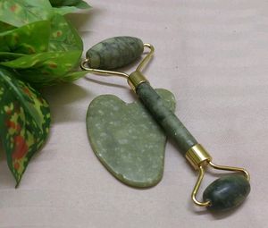 Jade Roller & Gua Sha Face & Neck Massage Ki