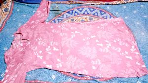 Pink Floral Print Kurta