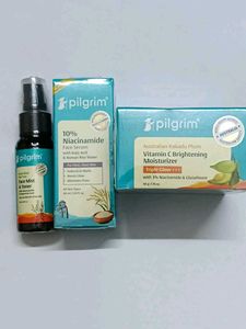 Pilgrim Face Toner + Serum + Moisturizer