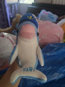 Cute Blue Dolphin Plush Toy