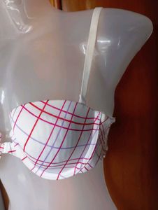 Plaid Strapless Bra