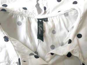 Influence Peter Pan Collar Cami In White Polka Dot
