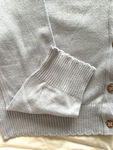 Cute Light Blue Sweater With Scalloping