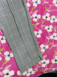 Grey Plaid Trousers