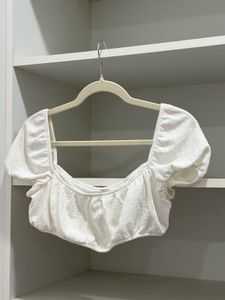 H&amp;M Textured Crop Top