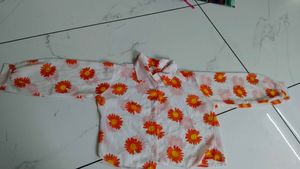 Cute Floral Print Shirt for Girls