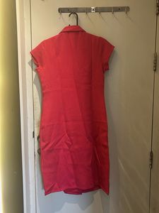 Fushia pink Button-Front Blazer Dress