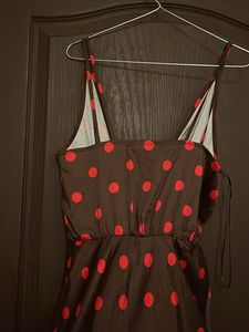 Stylish Red &amp; Black Printed Maxi Dress