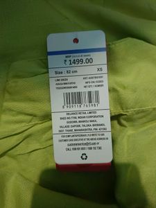 Lime Green Kurta with Embroidery from Ajio