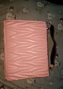 Chic Pink Quilted Clutch Bag