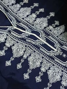 Elegant Navy Blue Embroidered Kurta