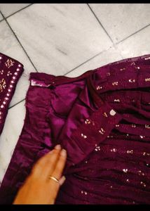 Elegant Maroon Lehenga Choli Set