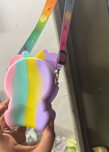 Cute Rainbow Unicorn Silicone Pouch