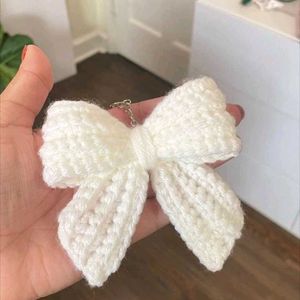 Crocheted Bow Keychain