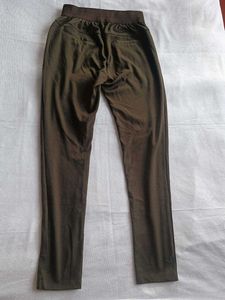 Olive Green Casual Pants