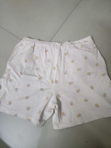 Cute Bee Print Sleep Shorts