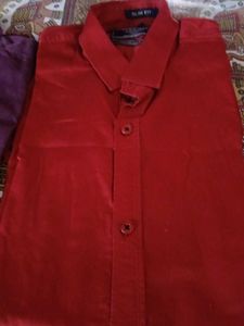 Men's Slim Fit Red Shirt