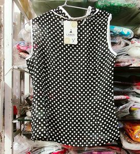 Chic Polka Dot Sleeveless Top