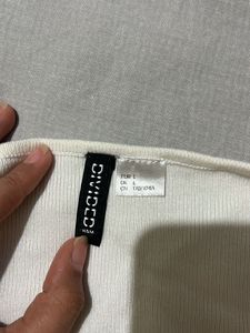 h&amp;m Cream Long Sleeve Top