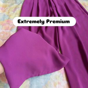 Purple Wide Leg Palazzo Pants