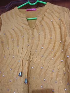 Mustard Yellow Embellished Kurta