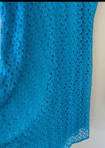 Blue Lace Midi Dress(kurti)
