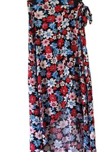 H&amp;M Divided floral wrap around skirt