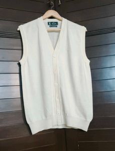 Monte Carlo Men Off White Solid Cardigan