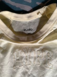 Butter Yellow Cropped Graphic T-Shirt